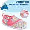 LeIsfIt Toddler Water Shoes Boys Girls Aqua Socks Kids Breathable Swim Shoes Non-Slip Barefoot Beach Shoes(Colorful/Knit)