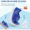 LeIsfIt Toddler Water Shoes Boys Girls Aqua Socks Kids Breathable Swim Shoes Non-Slip Barefoot Beach Shoes(Darkblue/Knit)