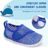 LeIsfIt Toddler Water Shoes Boys Girls Aqua Socks Kids Breathable Swim Shoes Non-Slip Barefoot Beach Shoes(Darkblue/Knit)