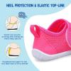 LeIsfIt Toddler Water Shoes Boys Girls Aqua Socks Kids Breathable Swim Shoes Non-Slip Barefoot Beach Shoes(Magenta)
