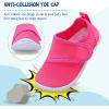 LeIsfIt Toddler Water Shoes Boys Girls Aqua Socks Kids Breathable Swim Shoes Non-Slip Barefoot Beach Shoes(Magenta)