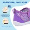 LeIsfIt Toddler Water Shoes Boys Girls Aqua Socks Kids Breathable Swim Shoes Non-Slip Barefoot Beach Shoes(Purple/Knit)