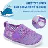 LeIsfIt Toddler Water Shoes Boys Girls Aqua Socks Kids Breathable Swim Shoes Non-Slip Barefoot Beach Shoes(Purple/Knit)