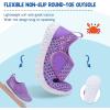 LeIsfIt Toddler Water Shoes Boys Girls Aqua Socks Kids Breathable Swim Shoes Non-Slip Barefoot Beach Shoes(Purple/Knit)