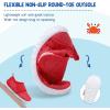 LeIsfIt Toddler Water Shoes Boys Girls Aqua Socks Kids Breathable Swim Shoes Non-Slip Barefoot Beach Shoes(Red)