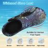 LeIsfIt Water Shoes for Women Men Wide Swim Beach Barefoot Shoes Quick Dry Aqua Socks for Pool Diving Boating River Yoga Lake Surf(Blue Wave)