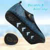LeIsfIt Water Shoes for Women Men Wide Swim Beach Barefoot Shoes Quick Dry Aqua Socks for Pool Diving Boating River Yoga Lake Surf(Cyan)