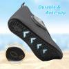 LeIsfIt Water Shoes for Women Men Wide Swim Beach Barefoot Shoes Quick Dry Aqua Socks for Pool Diving Boating River Yoga Lake Surf(Dark Grey)