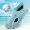 LeIsfIt Water Shoes for Women Men Wide Swim Beach Barefoot Shoes Quick Dry Aqua Socks for Pool Diving Boating River Yoga Lake Surf(Green/Knit)