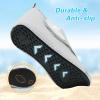 LeIsfIt Water Shoes for Women Men Wide Swim Beach Barefoot Shoes Quick Dry Aqua Socks for Pool Diving Boating River Yoga Lake Surf(Grey)