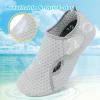 LeIsfIt Water Shoes for Women Men Wide Swim Beach Barefoot Shoes Quick Dry Aqua Socks for Pool Diving Boating River Yoga Lake Surf(Grey)