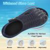 LeIsfIt Water Shoes for Women Men Wide Swim Beach Barefoot Shoes Quick Dry Aqua Socks for Pool Diving Boating River Yoga Lake Surf(Navy/Knit)