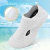 LeIsfIt Water Shoes for Women Men Wide Swim Beach Barefoot Shoes Quick Dry Aqua Socks for Pool Diving Boating River Yoga Lake Surf(White)