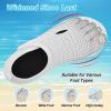 LeIsfIt Water Shoes for Women Men Wide Swim Beach Barefoot Shoes Quick Dry Aqua Socks for Pool Diving Boating River Yoga Lake Surf(White)