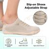LeIsfIt Women’s Barefoot Shoes Slip-On Sneakers Wide Toe Box Minimalist Shoes for Walking Hiking Trail Running(Taupe)