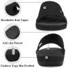 LeIsfIt Womens Slide Sandals Arch Support Slides Slip on Plantar Fasciitis Sandals Ladies Yoga Mat Thick Cushion Slipper Slides for Indoor Outdoor(Black)