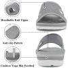 LeIsfIt Womens Slide Sandals Arch Support Slides Slip on Plantar Fasciitis Sandals Ladies Yoga Mat Thick Cushion Slipper Slides for Indoor Outdoor(C-grey)