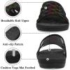 LeIsfIt Womens Slide Sandals Arch Support Slides Slip on Plantar Fasciitis Sandals Ladies Yoga Mat Thick Cushion Slipper Slides for Indoor Outdoor(Color Black)
