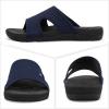 LeIsfIt Womens Slide Sandals Arch Support Slides Slip on Plantar Fasciitis Sandals Ladies Yoga Mat Thick Cushion Slipper Slides for Indoor Outdoor(Navy)