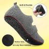 LeIsfIt Womens Slippers Adjustable Diabetic Slippers Wide Soft Arthritis Edema House Shoes Warm Fuzzy Slipper Socks with Rubber Sole(Darkgrey)