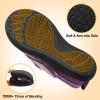 LeIsfIt Womens Slippers Wide Diabetic Shoes Adjustable Arthritis Edema House Shoes Indoor Outdoor Slippers(Purple)