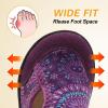 LeIsfIt Womens Slippers Wide Diabetic Shoes Adjustable Arthritis Edema House Shoes Indoor Outdoor Slippers(Purple)