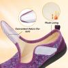 LeIsfIt Womens Slippers Wide Diabetic Shoes Adjustable Arthritis Edema House Shoes Indoor Outdoor Slippers(Purple)