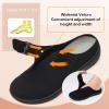 LeIsfIt Womens Wide Clogs Adjustable Diabetic Mules Slip on Clog Slippers for Swollen Edema Feet Wide Width Mules Potato Shoes(Black)