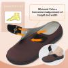 LeIsfIt Womens Wide Clogs Adjustable Diabetic Mules Slip on Clog Slippers for Swollen Edema Feet Wide Width Mules Potato Shoes(Chocolate)