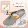 LeIsfIt Womens Wide Clogs Adjustable Diabetic Mules Slip on Clog Slippers for Swollen Edema Feet Wide Width Mules Potato Shoes(Grey)