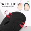 LeIsfIt Womens Wide Diabetic Shoes Adjustable Barefoot Walking Shoes Breathable Zero Drop Sneakers for Wide Width Arthritis Edema Feet(Black)