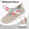LeIsfIt Womens Wide Diabetic Shoes Adjustable Barefoot Walking Shoes Breathable Zero Drop Sneakers for Wide Width Arthritis Edema Feet(B-taupe)