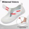 LeIsfIt Womens Wide Diabetic Shoes Adjustable Barefoot Walking Shoes Breathable Zero Drop Sneakers for Wide Width Arthritis Edema Feet(B-white)