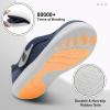 LeIsfIt Womens Wide Diabetic Shoes Adjustable Barefoot Walking Shoes Breathable Zero Drop Sneakers for Wide Width Arthritis Edema Feet(Navy)
