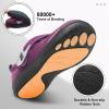 LeIsfIt Womens Wide Diabetic Shoes Adjustable Barefoot Walking Shoes Breathable Zero Drop Sneakers for Wide Width Arthritis Edema Feet(Purple)