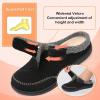 LeIsfIt Womens Wide Slippers Adjustable Diabetic Slippers Warm Cozy Slip on House Slipper Non-slip Memory Foam Winter House Shoes Indoor Outdoor(Black)
