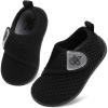LeIsfIt Baby Shoes Boys Girls First Walking Shoes Non-Slip Infant Sneakers Lightweight Slip-on Crib Sneakers for First Walkers(Black)