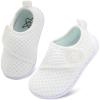LeIsfIt Baby Shoes Boys Girls First Walking Shoes Non-Slip Infant Sneakers Lightweight Slip-on Crib Sneakers for First Walkers(White)
