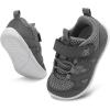 LeIsfIt Baby Shoes Boys Girls First Walking Shoes Non-Slip Toddler Breathable Sneakers Infant Sneakers(A-darkgrey)