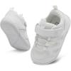 LeIsfIt Baby Shoes Boys Girls First Walking Shoes Non-Slip Toddler Breathable Sneakers Infant Sneakers(B-white)