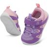 LeIsfIt Baby Shoes Boys Girls First Walking Shoes Non-Slip Toddler Breathable Sneakers Infant Sneakers(C-pinkpurple)