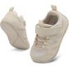 LeIsfIt Baby Shoes Boys Girls First Walking Shoes Non-Slip Toddler Breathable Sneakers Infant Sneakers(D-beige)