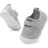 LeIsfIt Baby Shoes Girls Boys First Walking Shoes Infant Sneakers Crib Shoes Lightweight Non-Slip Shoes(A-grey)