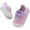 LeIsfIt Baby Shoes Girls Boys First Walking Shoes Infant Sneakers Crib Shoes Lightweight Non-Slip Shoes(A-pinkpurple)