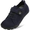 LeIsfIt Kids Girls Boys Shoes Wide Barefoot Shoes Kids Anti-Slip Sneakers Lightweight Hiking Sneakers for Toddler Little Big Kid(Navy)