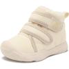 LeIsfIt Toddler Boots Girls Boys Warm Winter Boots Cozy Plush Lining Winter Shoes Indoor Outdoor Faux Fur Booties(Beige)