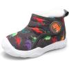 LeIsfIt Toddler Boots Girls Boys Wide Winter Boots Cozy Fleece Winter Shoes Indoor Outdoor Warm Shoes(Gery/Dinosaur)