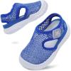 LeIsfIt Toddler Sandals Boys Girls Wide Sandals Kids Water Sandal Shoes Lightweight Barefoot Summer Shoes for Beach Swim(Blue)