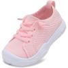 LeIsfIt Toddler Shoes Boys Girls Barefoot Shoes Kids Breathable Sneakers Tennis Shoes Slip on Shoes(B-pink)