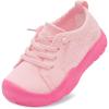 LeIsfIt Toddler Shoes Girls Boys Wide Barefoot Shoes Kids Breathable Sneakers Slip on Tennis Shoe Lightweight Sneakers(Pinkrose)